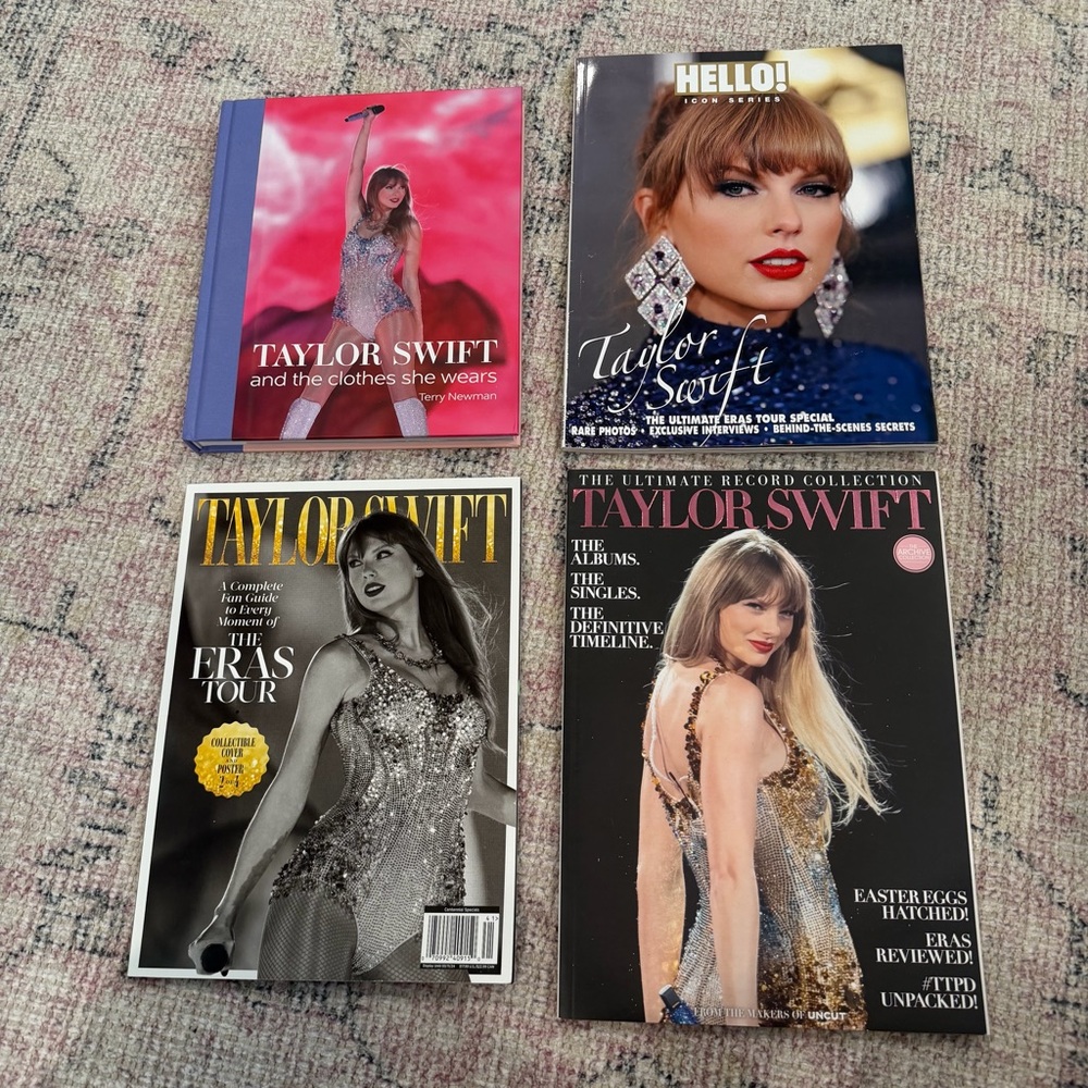 Taylor Swift lot - hardcover book and 3 magazines - collector’s items Swiftie